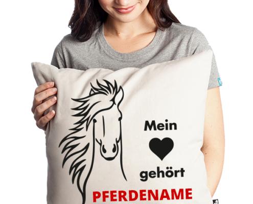 individuelles / personalisiertes Kissen mit Pferdenamen
